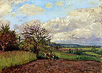 Landscape with a Cowherd, c.1872, pissarro