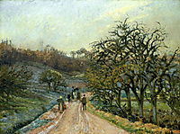 Lane of Apple Trees near Osny, Pontoise, 1874, pissarro