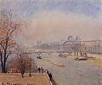 The Louvre, March Mist, 1903, pissarro