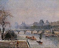 The Louvre, Morning, Snow Effect, 1903, pissarro