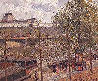 The Louvre, Morning Sun, Quai Malaquais, 1903, pissarro