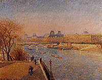 The Louvre, Winter Sunshine, Morning, 1900, pissarro