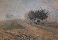 Misty Morning at Creil, 1873, pissarro