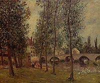 The Moret Bridge, 1888, pissarro