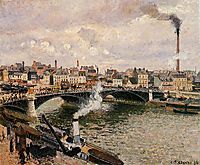 Morning, Overcast Day, Rouen, 1896, pissarro