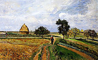 The Old Ennery Road in Pontoise, 1877, pissarro