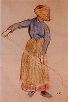 Peasant with a Pitchfork, c.1901, pissarro