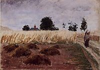Peasant Woman on a Country Road, pissarro