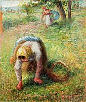 Peasants Gathering Grass, 1883, pissarro