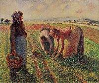 Picking Peas, c.1893, pissarro