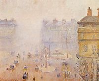 Place du Theatre Francais, Foggy Weather, 1898, pissarro
