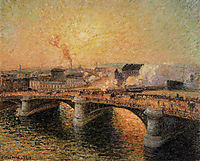 The Pont Boieldieu, Rouen, Sunset, 1896, pissarro