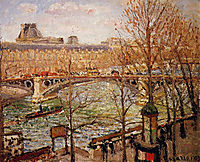 The Pont du Carrousel, Afternoon, 1903, pissarro