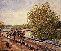The Pont Royal, Grey Weather, Afternoon, Spring, 1902, pissarro