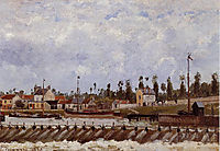 Pontoise Dam, 1872, pissarro