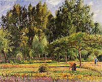 Poplars, Afternoon in Eragny, 1899, pissarro