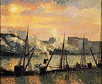 Quay in Rouen Sunset, pissarro