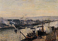 Saint-Sever Port, Rouen, 1896, pissarro