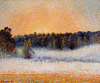 Setting Sun and Fog, Eragny, 1891, pissarro