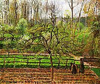 Spring, Gray Weather, Eragny, 1895, pissarro