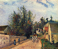 The Stage on the Road from Ennery to l-Hermigate, Pontoise, pissarro