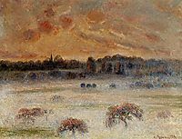Sunset with Fog, Eragny, 1891, pissarro