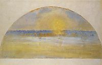 Sunset with Mist, Eragny, 1890, pissarro