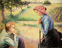 The talk, 1892, pissarro