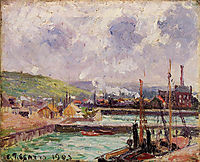 View of Duquesne and Berrigny Basins in Dieppe, 1902, pissarro