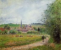 View of Eragny, 1884, pissarro