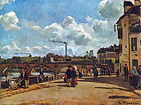 View of Pontoise, rue du Porthus, 1868, pissarro