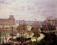 View of the Tuileries, Morning, 1900, pissarro