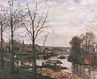 Wash House at Bougival, 1872, pissarro