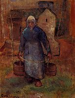 Woman with Buckets, c.1891, pissarro