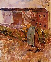 Women Tending the Laundry (study), c.1887, pissarro