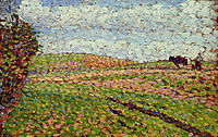 Working at Eragny, c.1886, pissarro
