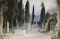 Cemetery among the cypress, 1897, polenov