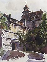 Corner of the medieval city with a wall, 1889, polenov