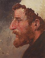 Head of red-headed man, c.1885, polenov