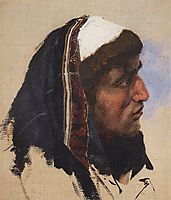 The head of a young man in a blue veil, c.1885, polenov