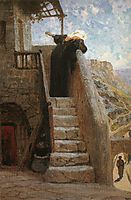 Martha received him into his house, c.1900, polenov