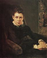 Portrait of D. Khrushcheva, the artist-s sister, 1874, polenov