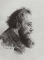 Portrait of A. V. Prahov, art historian and art critic, 1879, polenov