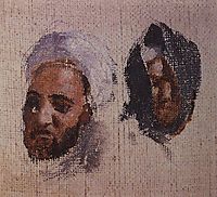 The two men-s heads in turbans, polenov