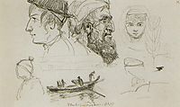 Types of people on Lake Tiberias, 1881, polenov