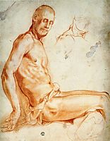 Christ Seated, as a Nude Figure, pontormo