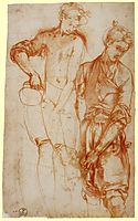 Study of a Girl Pouring from a Jug, c.1523, pontormo