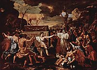The Adoration of the Golden Calf, poussin