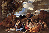 Andrians or The Great Bacchanal with Woman Playing a Lute, 1628, poussin
