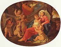 Holy Family with Angels, 1630, poussin